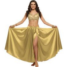 Satin Half Circle Dance Skirt | Side Slit Flow S-3XL | 41 Colors S15