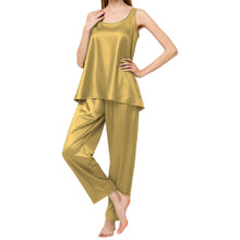 Satin Nightwear Top + Palazzo Set | Luxury Pajamas S-3XL | 41 Colors S21