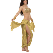 Satin Harem Pants w/ Side Slit | Belly Dance Flow S-3XL | 41 Colors S144