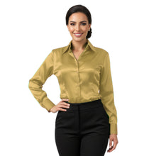 Satin Long Sleeve Button Down Shirt | Elegant Blouse S-3XL | 41 Colors S81