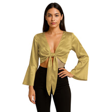 Orange Satin Ruffle Dance Top, vibrant performance choli.