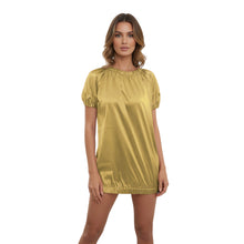 Satin Round Neck T-Shirt | Silky Short Sleeve Top S-3XL | 41 Colors S106