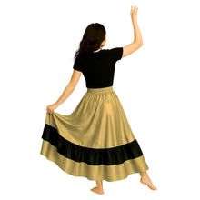Satin Full Circle Dance Skirt w/ Frill | 360° Flow S-3XL S33