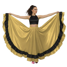 Satin Full Circle Dance Skirt w/ Frill | 360° Flow S-3XL S33-1