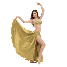 Satin Full Circle Belly Dance Skirt | Side Slit Flow S-5XL S2