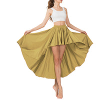 Satin Asymmetrical High-Low Skirt | Flowy Maxi S-5XL | 41 Colors S74