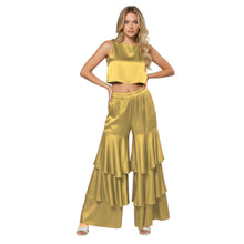 Satin 3-Layer Palazzo Pants | Wide Leg Party Trousers S-3XL | 41 Colors S97