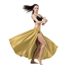 Satin Full Circle Skirt | Side Cut Belly Dance Flow S-3XL | 41 Colors S93