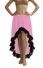 Chiffon Belly Dance Asymmetrical Skirt – 30 Colors, S–5XL | Flowing Tribal & Performance Dance Skirt C22
