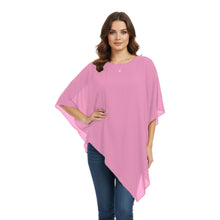Chiffon Round Neck Fancy Top | Dressy Blouse S-5XL | 30 Colors C59