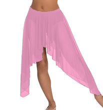 Belly Dance Side Asym Skirt | Sheer Flow | 30 Colors S-5XL C44