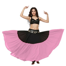 2-Tiered Chiffon Belly Dance Skirt | S-5XL, 30 Colors | Maxi Length C31