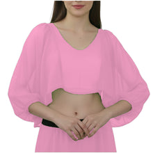 Bright Orange Full Flair Ruffle Sleeve Belly Dance Top, vibrant stretch fit dance top.