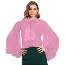 Chiffon Button Down Shirt | Sheer Blouse S-5XL | 30 Colors C47