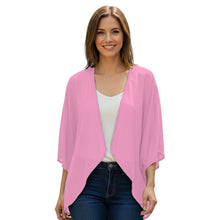 Chiffon Long Sleeve Beach Shrug | Resort Cover-Up S-5XL | 30 Colors C51
