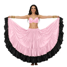 Ultimate Satin 25 Yard 4 Tier Skirt | Black Contrast Flow S-3XL S65