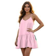 Pink Satin One Piece Gown, cute party dress.