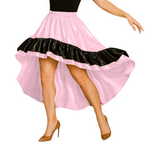 Satin Asymmetrical Dance Skirt Frill | High-Low Flow S-3XL S48
