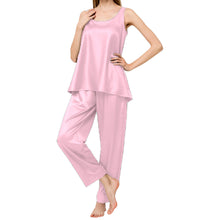 Satin Nightwear Top + Palazzo Set | Luxury Pajamas S-3XL | 41 Colors S21