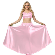 Satin Half Circle Belly Dance Skirt | Elegant Flow S-3XL | 41 Colors S9