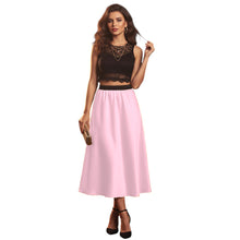 Satin Belly Dance Midi Skirt | Elegant Flow Costume S-3XL | 41 Colors S24