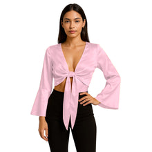 Pink Satin Belly Dance Choli, cute ruffle dance top.