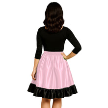 Satin Mini Skirt w/ Black Frill | Party Wear S-3XL | 41 Colors S41