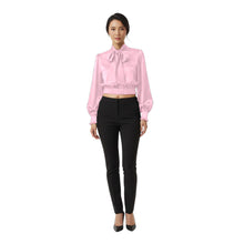 Satin Bow Blouse | Elegant Pussycat Tie Shirt S-3XL | 41 Colors S27