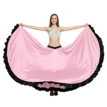 Satin 16 Yard Full Circle Skirt Black Frill | Pro Flow S-3XL S51