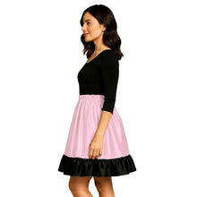 Satin Mini Skirt w/ Black Frill | Party Wear S-3XL | 41 Colors S41