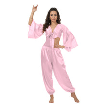 Satin Belly Dance Harem & Top Set | Full Costume S-3XL | 41 Colors S40