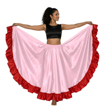 Satin 12 Yard Full Circle Skirt Red Frill | Pro Flow S-3XL S54