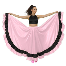 Satin Full Circle Dance Skirt w/ Frill | 360° Flow S-3XL S33-1