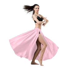 Satin Full Circle Skirt | Side Cut Belly Dance Flow S-3XL | 41 Colors S93