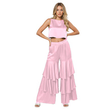 Satin 3-Layer Palazzo Pants | Wide Leg Party Trousers S-3XL | 41 Colors S97