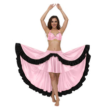 Satin Asymmetrical Dance Skirt Frill |Ballet Dance Skirt High-Low Flow S-3XL S49