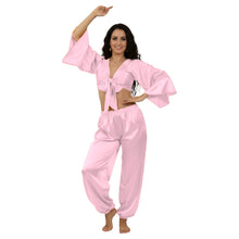 Satin Belly Dance Harem & Top Set | Full Costume S-3XL | 41 Colors S51