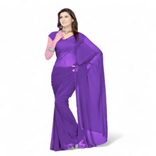 Bollywood Solid Chiffon Saree for Women - Ethnic Party & Festive Wear C26