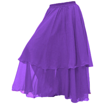 Chiffon 2 layer Belly Dance Skirt C2- Regular Size 1