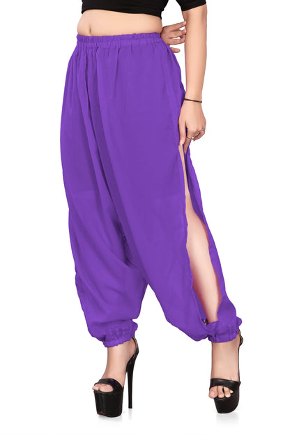 Chiffon Side Slit Belly Dance Harem Pants C19-Regular Size 1