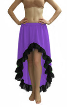 Chiffon Belly Dance Asymmetrical Skirt – 30 Colors, S–5XL | Flowing Tribal & Performance Dance Skirt C22