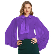 Chiffon Button Down Shirt | Sheer Blouse S-5XL | 30 Colors C47