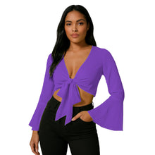 Chiffon Belly Dance Ruffle Top | Full Sleeve Self-Tie S-5XL C69