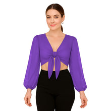 Chiffon Belly Dance Ruffle Top | Flowy Sleeve Choli S-5XL | 30 Colors C73