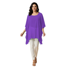 Chiffon Kaftan Top | Flowy Tunic Blouse S-5XL | 30 Colors C76