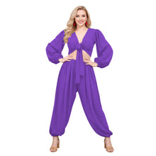 Belly Dance Costume Set: Ruffle Top & Boohoo Harem Pants S-5XL C70