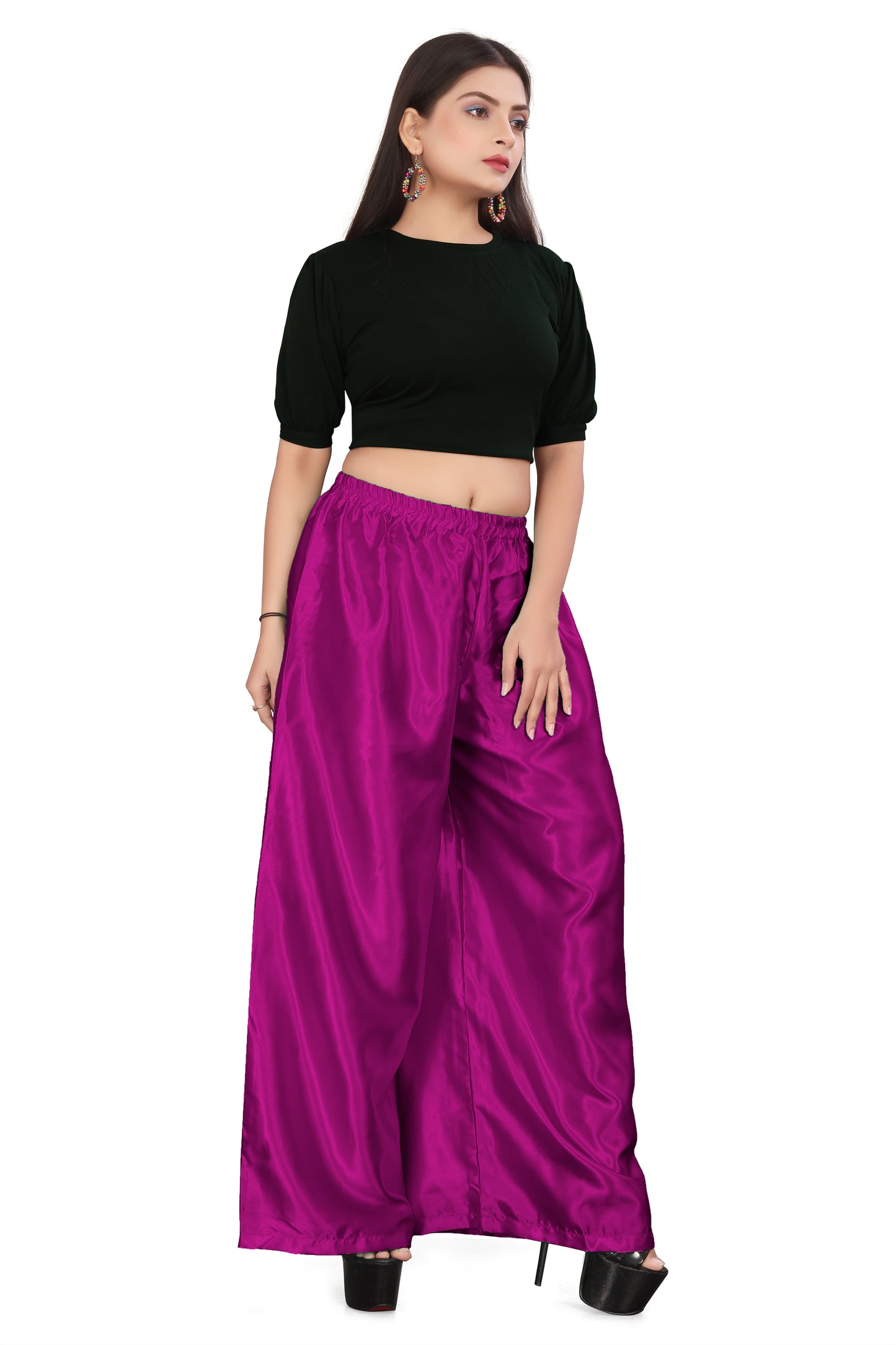 Belly Dance Satin Wide leg Palazzo  Pants S25-Regular Size 2