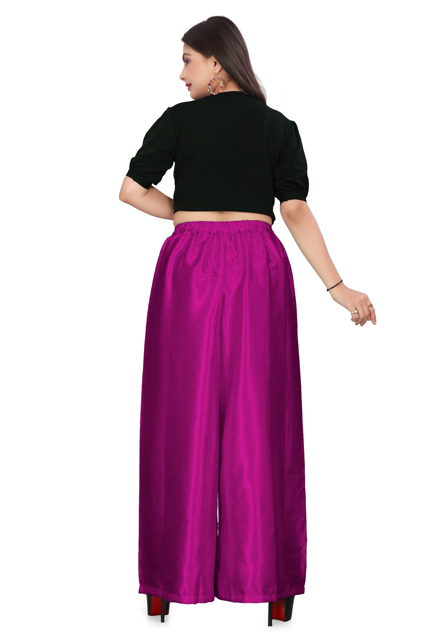 Belly Dance Satin Wide leg Palazzo  Pants S25-Regular Size 2