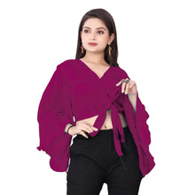 Elegant Chiffon Ruffle Crop Top | Belly Dance Practice & Performance Wear C10