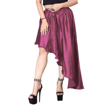 Satin Asymmetrical High low Skirt Skirt S6-Regular Size 2